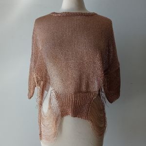 Metallic, distressed Top